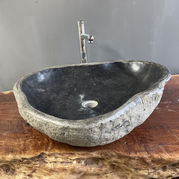 Flussstein Waschbecken A742 / 60x55